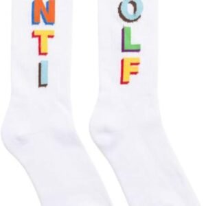 GOLF Wang Le Fleur Anti Golf Logo Cotton Crew Socks