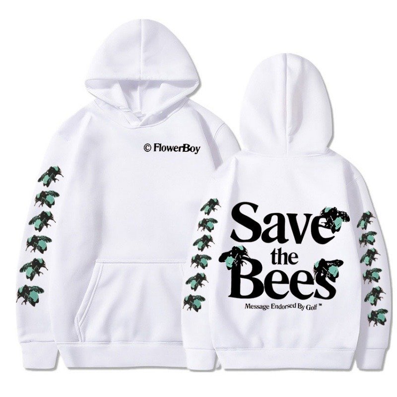 Save th Bees White Hoodie Save th Bees White Hoodie