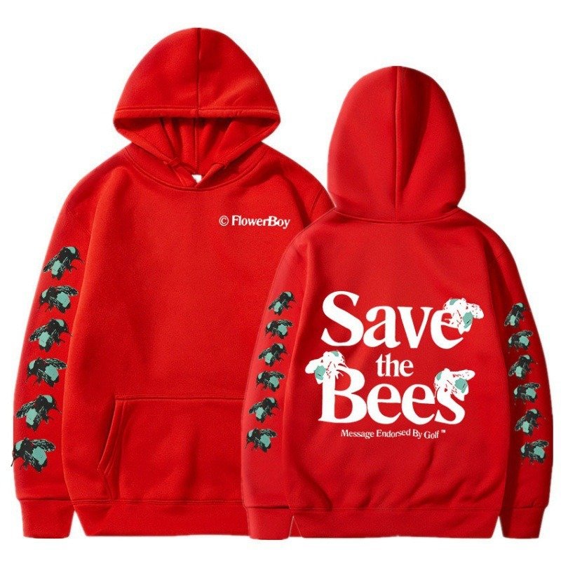 Red Save the Bees Hoodie Red Save the Bees Hoodie