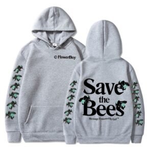 Grey Save the Bees Hoodie