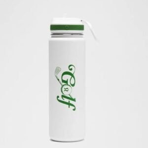 White golf water bottle